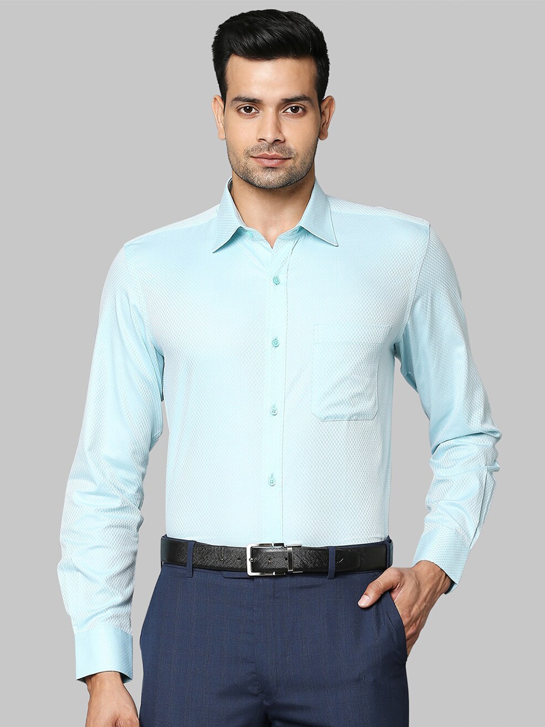 

Raymond Men Blue Casual Shirt