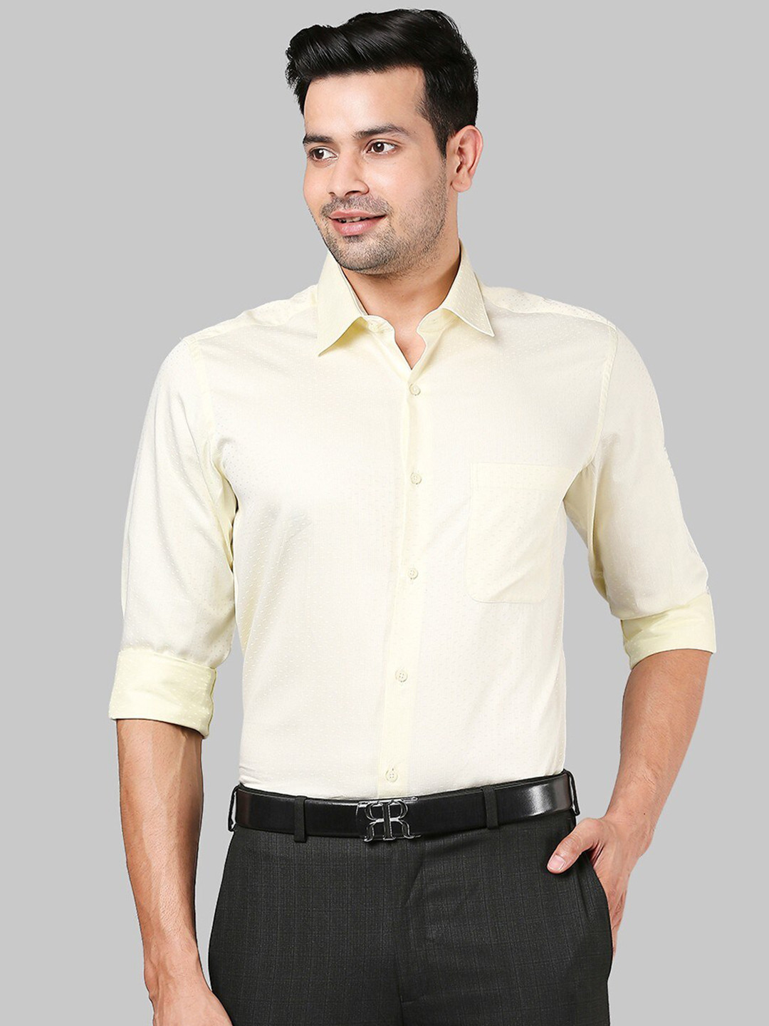 

Raymond Men Yellow Formal Shirt