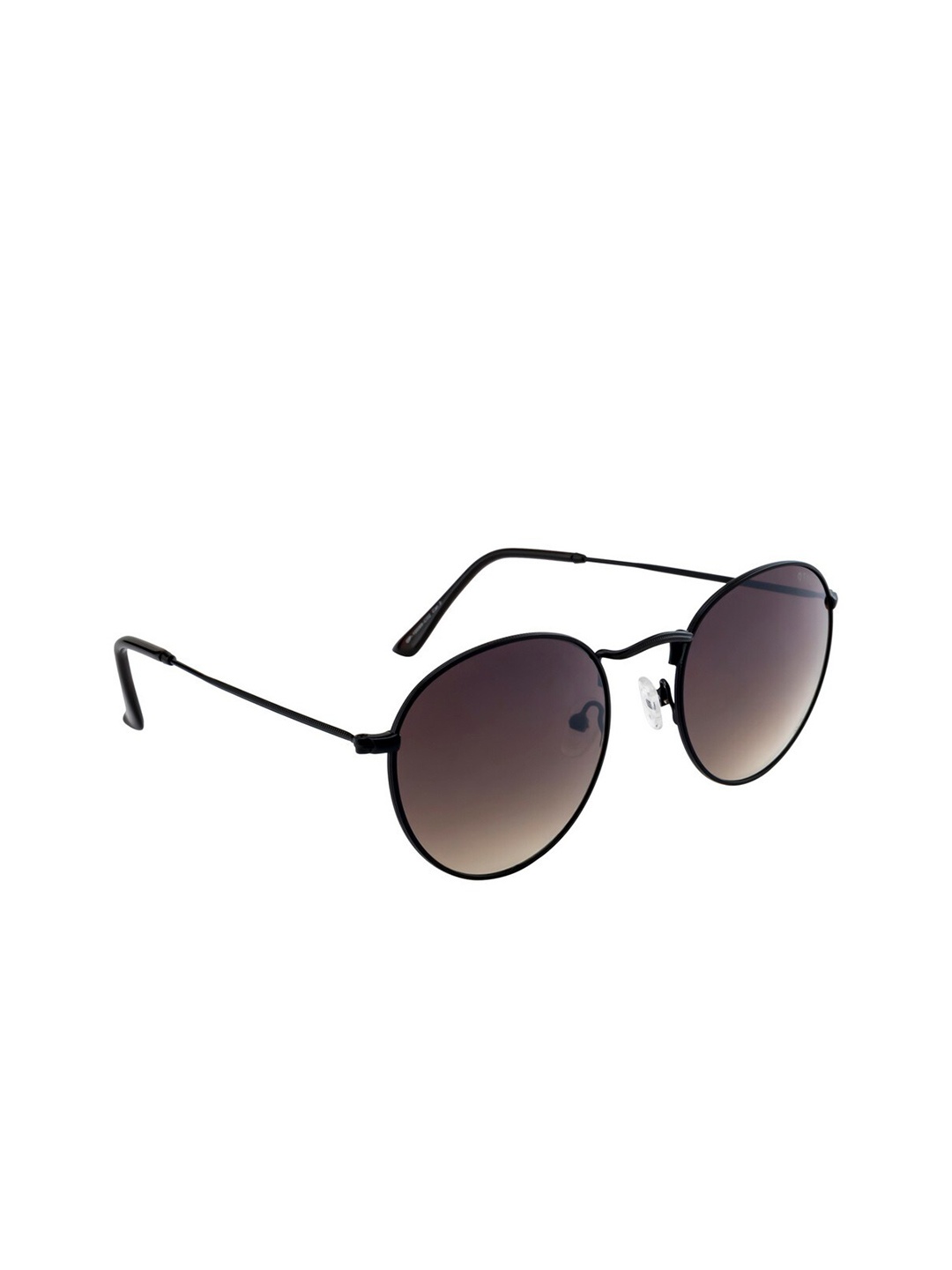 

OPIUM Unisex Brown Lens & Black Round Sunglasses with UV Protected Lens