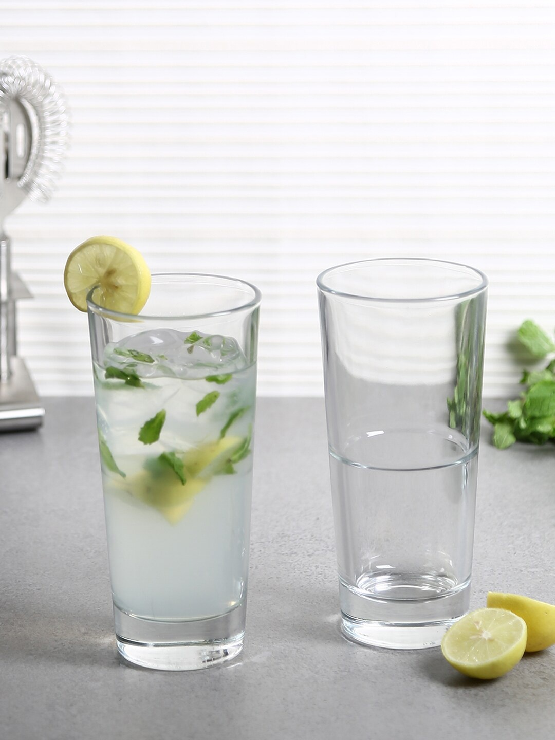 

smart serve Set of 6 Transparent Solid Cocktail Tumbler Glass