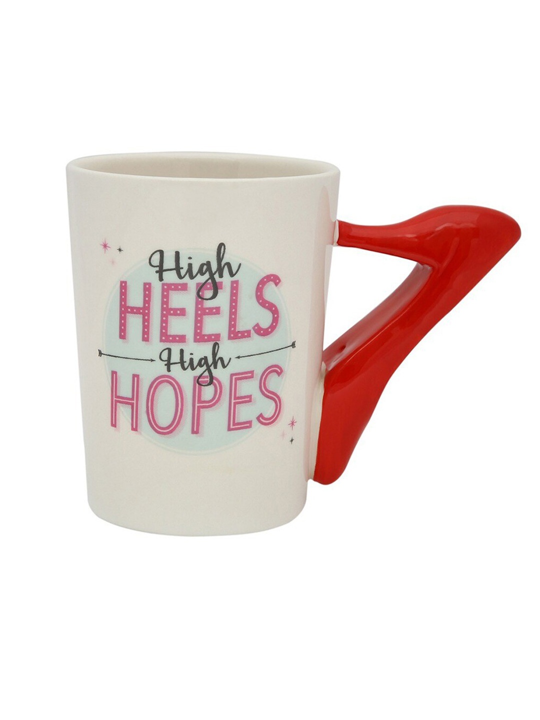 

Awestuffs White & Red Text or Slogans Printed Ceramic Glossy Mug