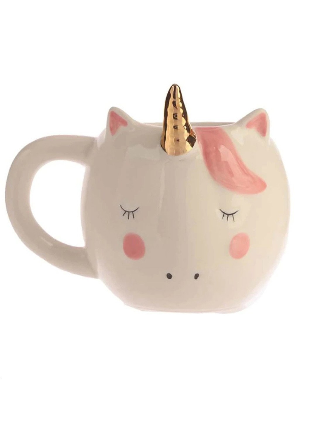 

Awestuffs White & Pink Geometric Textured Ceramic Glossy Mug