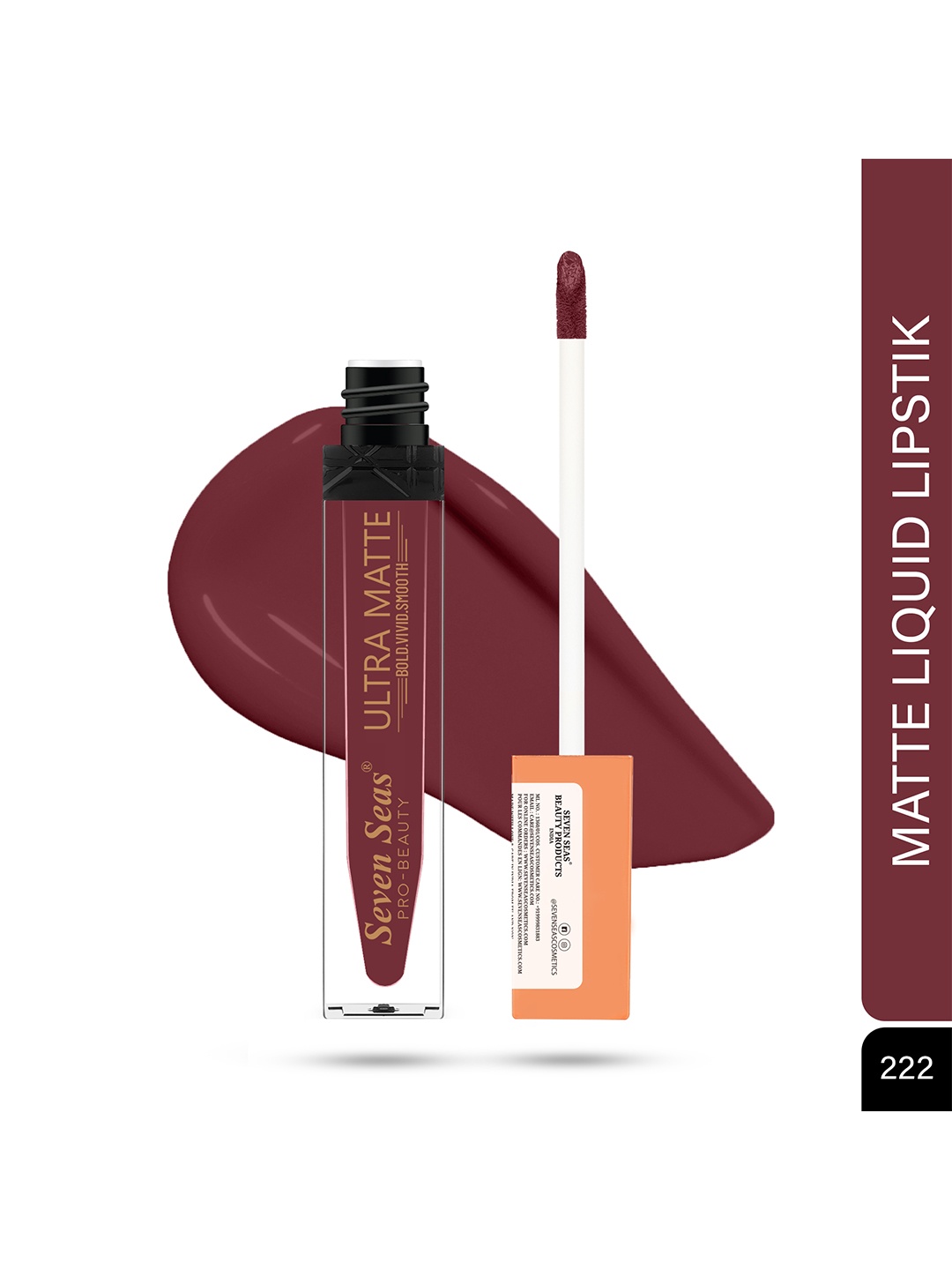 

Seven Seas Ultra Matte Bold Vivid Smooth Liquid Lipstick 9 g - Monza, Pink