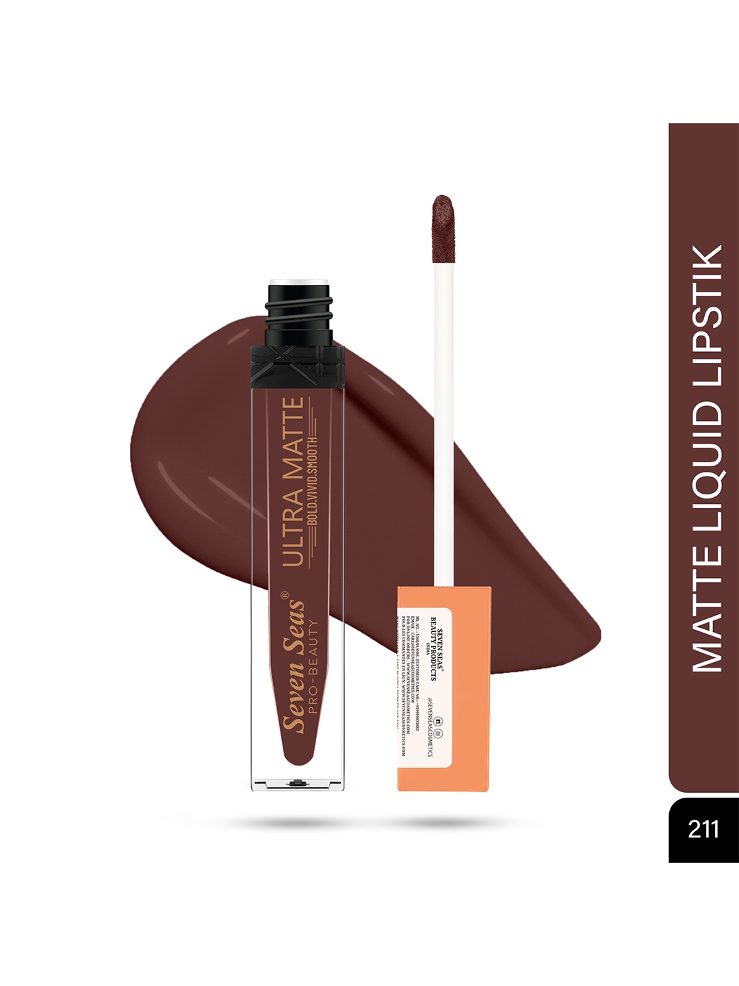 

Seven Seas Ultra Matte Bold Vivid Smooth Liquid Lipstick 9 g - Crown Of Thorns, Brown