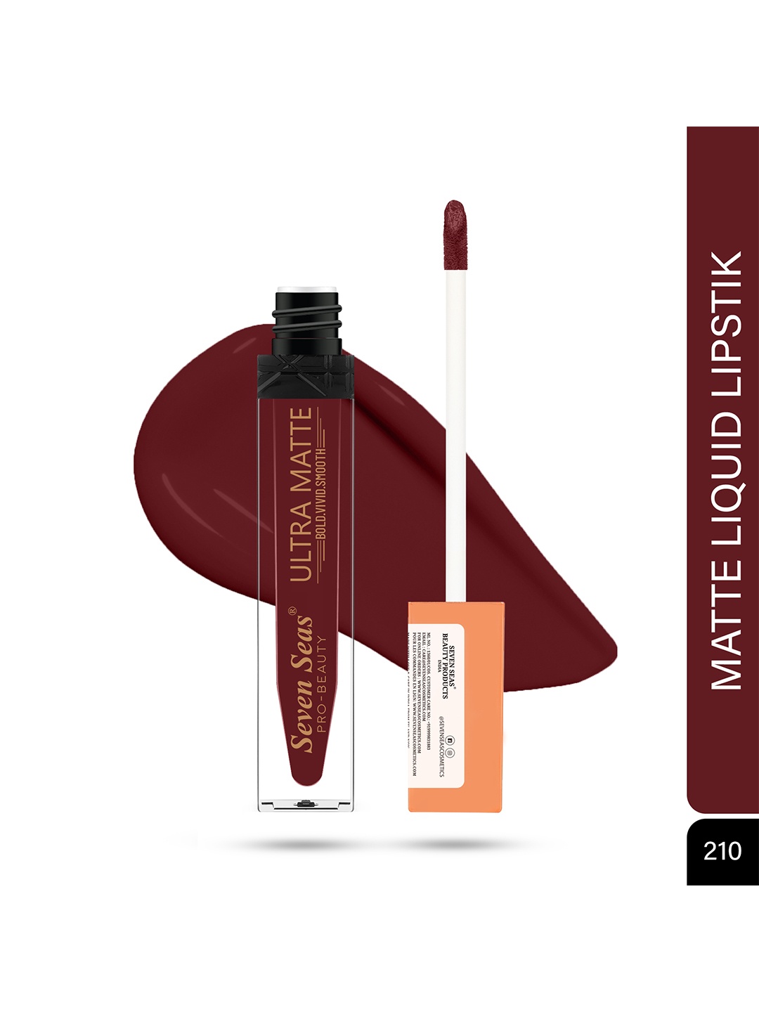 

Seven Seas Ultra Matte Bold Vivid Smooth Liquid Lipstick 9 g - Claret, Brown