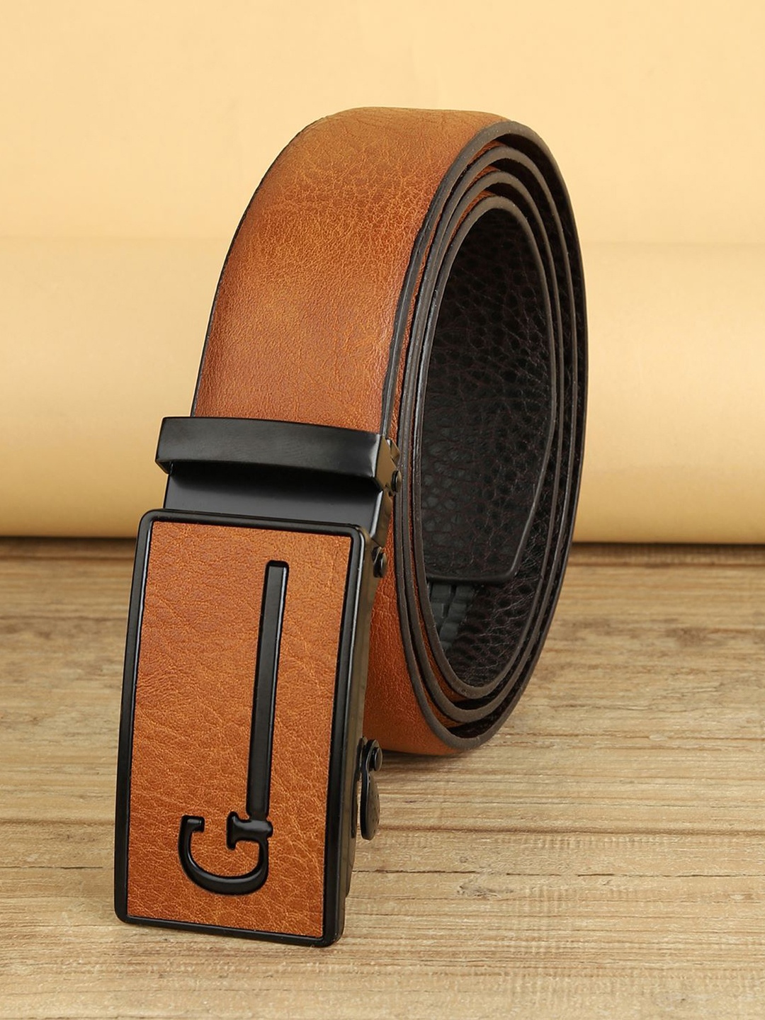 

ZORO Men Tan PU Formal Belt