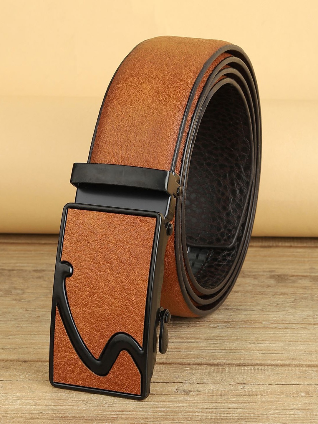 

ZORO Men Tan Solid Casual Belt