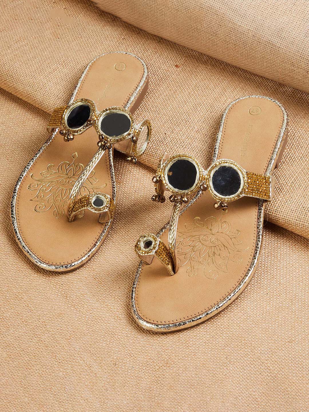 

Melange by Lifestyle Women Gold-Toned Embellished Flats