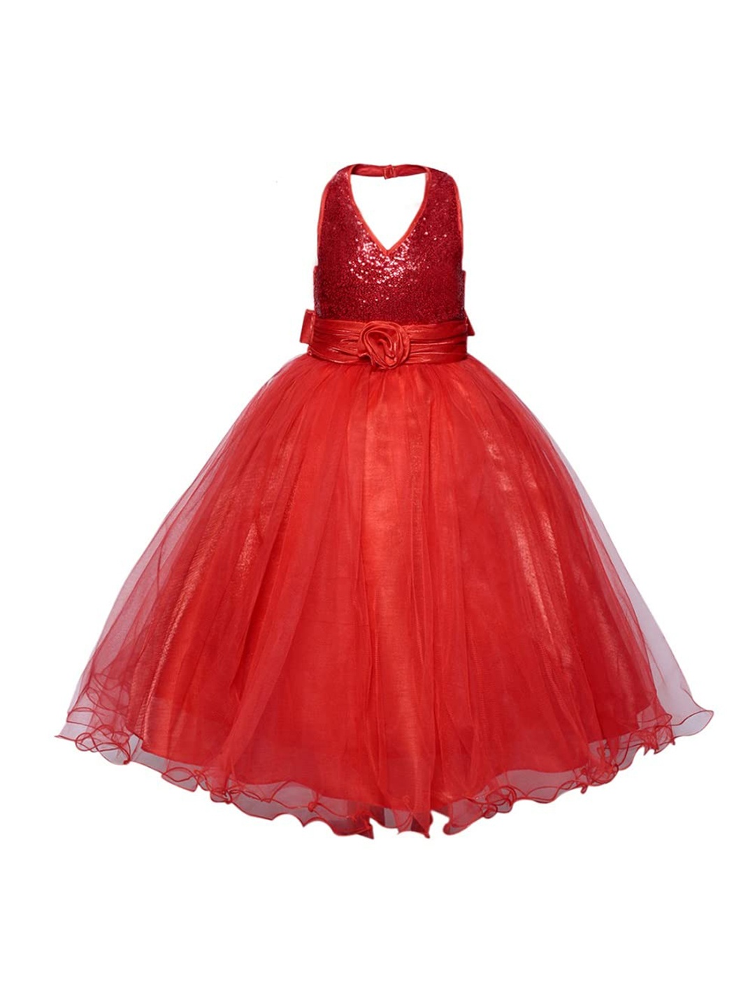 

SOFYANA girl Red Embellished Satin Maxi Dress