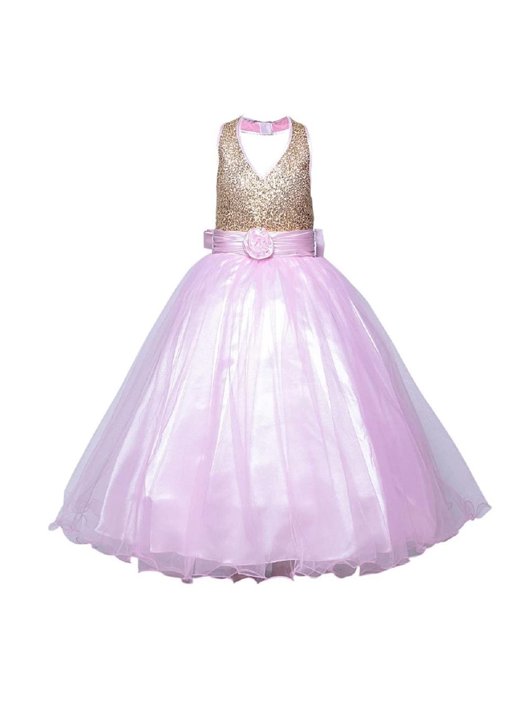 

SOFYANA Pink Embellished Satin Maxi Dress