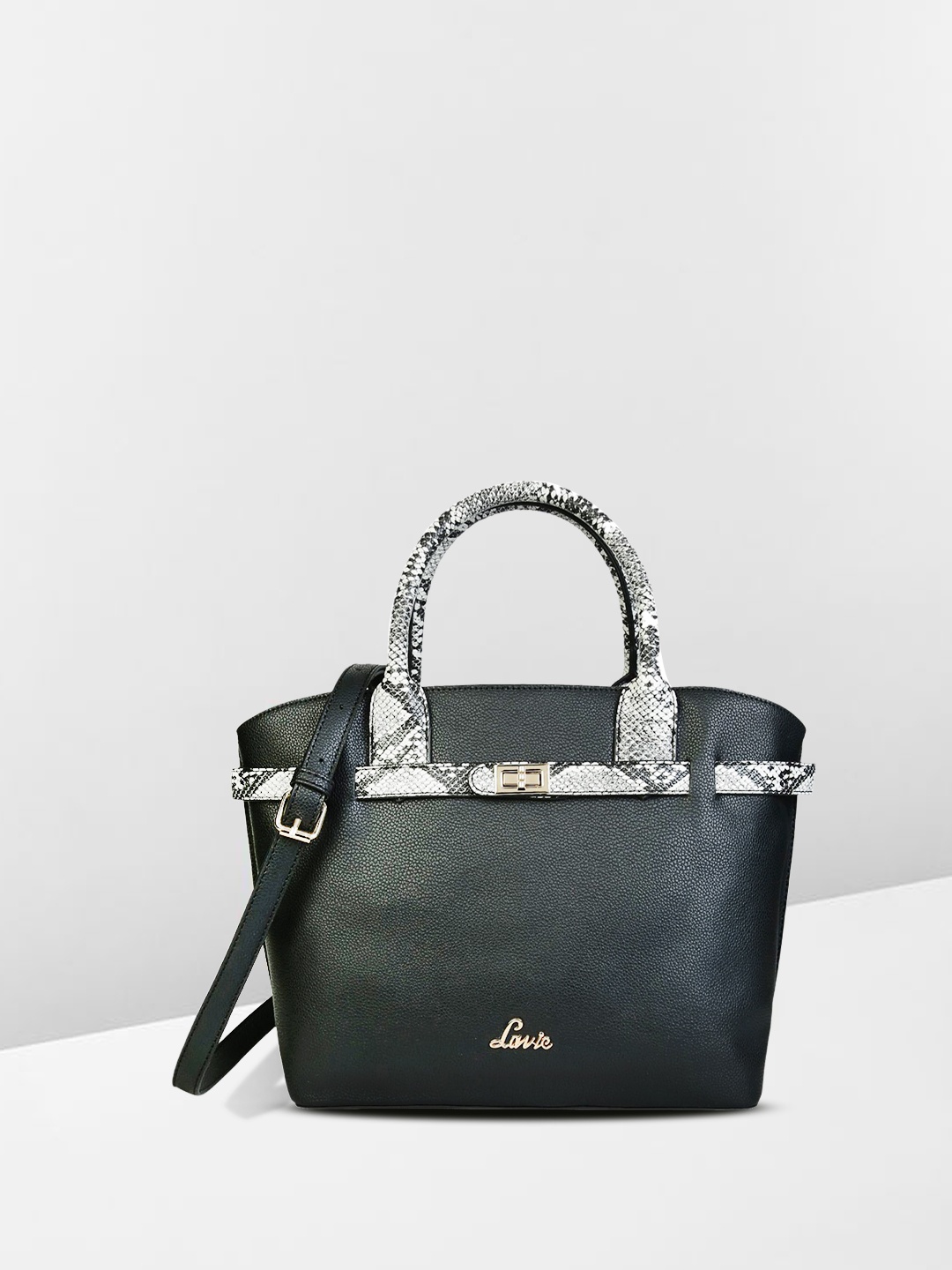 

Lavie Black Pyth Fally Structured Handheld Bag