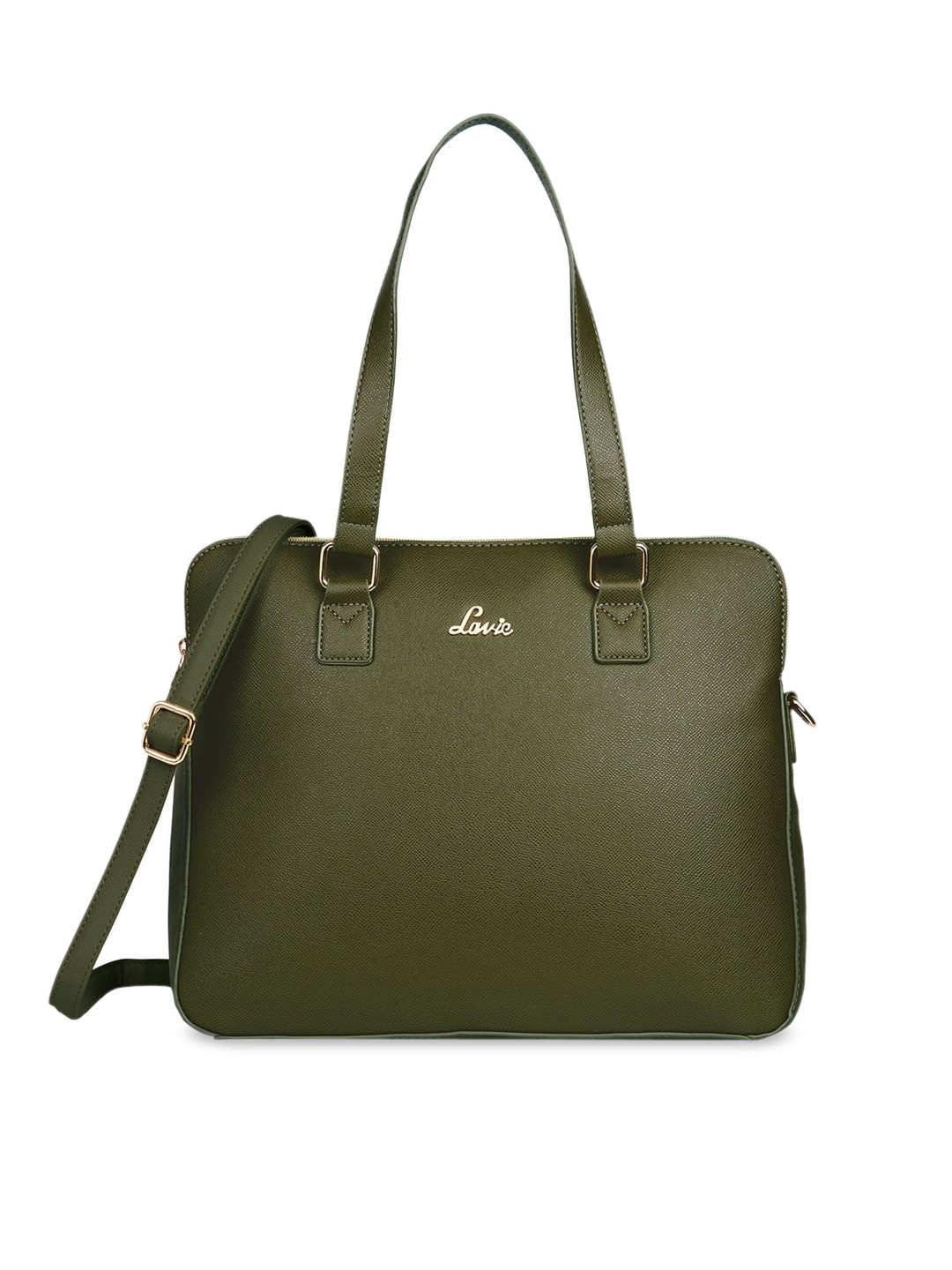 

Lavie Women Green Textured Structured Shoulder Bag