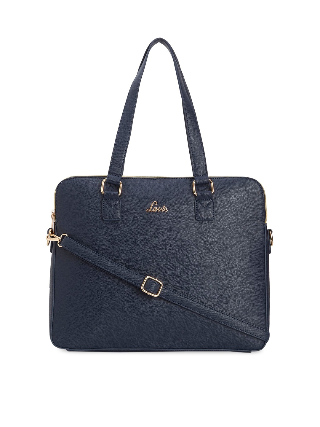 

Lavie Navy Blue Structured Shoulder Bag