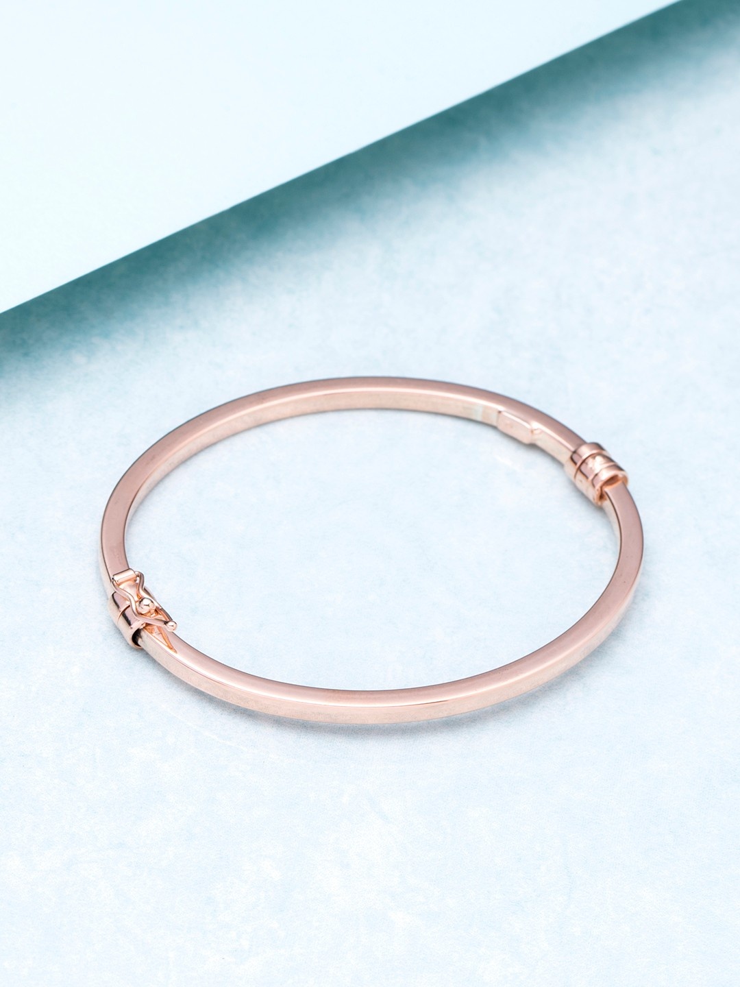 

Zavya 925 Sterling Silver Rose Gold-Plated Bangle-Style Bracelet