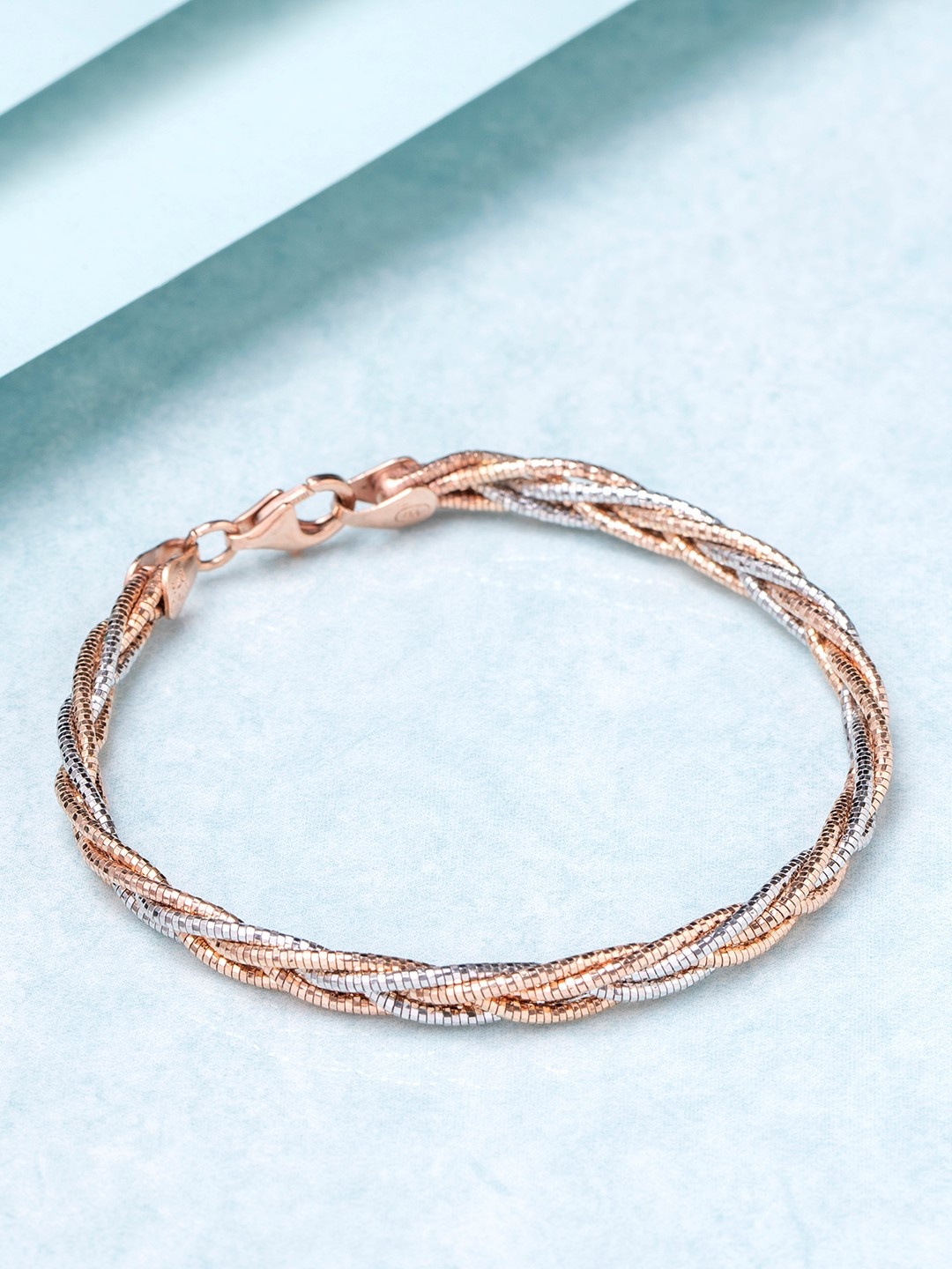 

Zavya Women 925 Sterling Silver Rose Gold-Plated Wraparound Bracelet