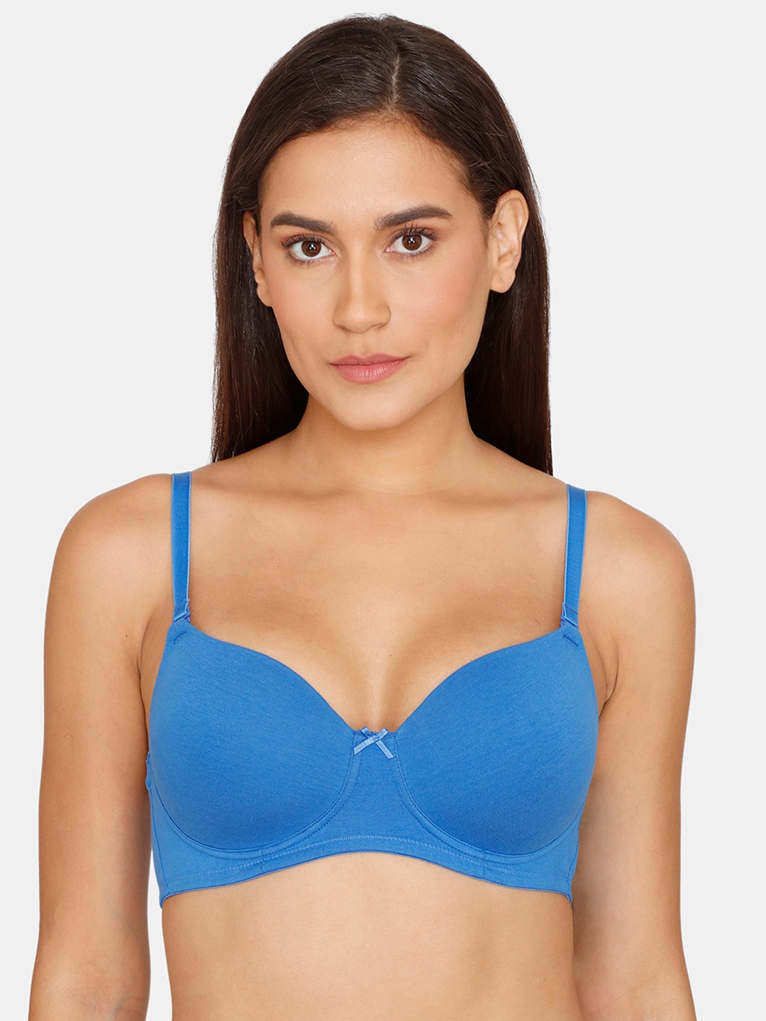 

Zivame Blue Solid Non Padded & Non Wired Seamless Bra-ZI1951FASHGBLUE