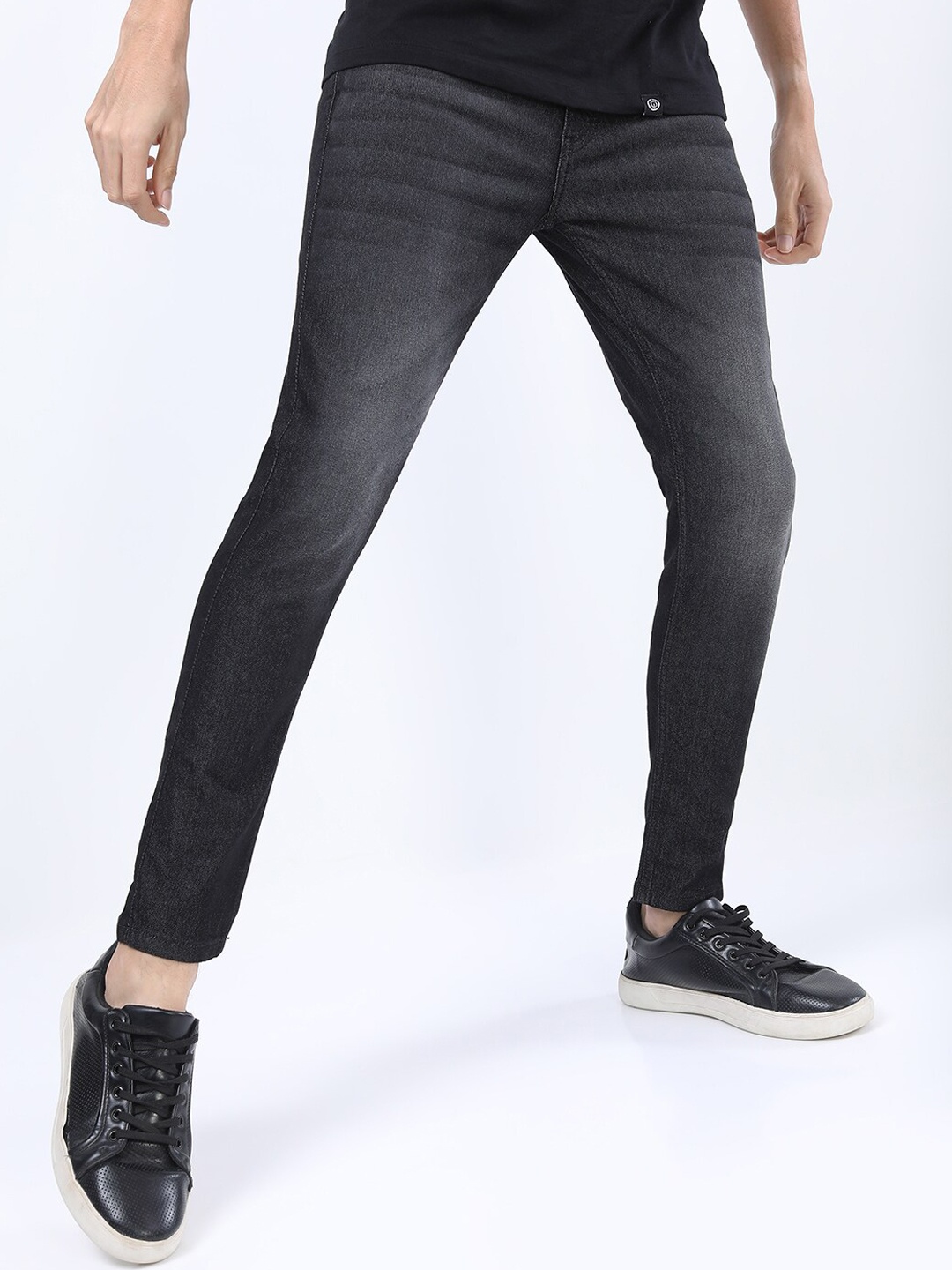 

KETCH Men Charcoal Skinny Fit Clean Look Light Fade Stretchable Jeans