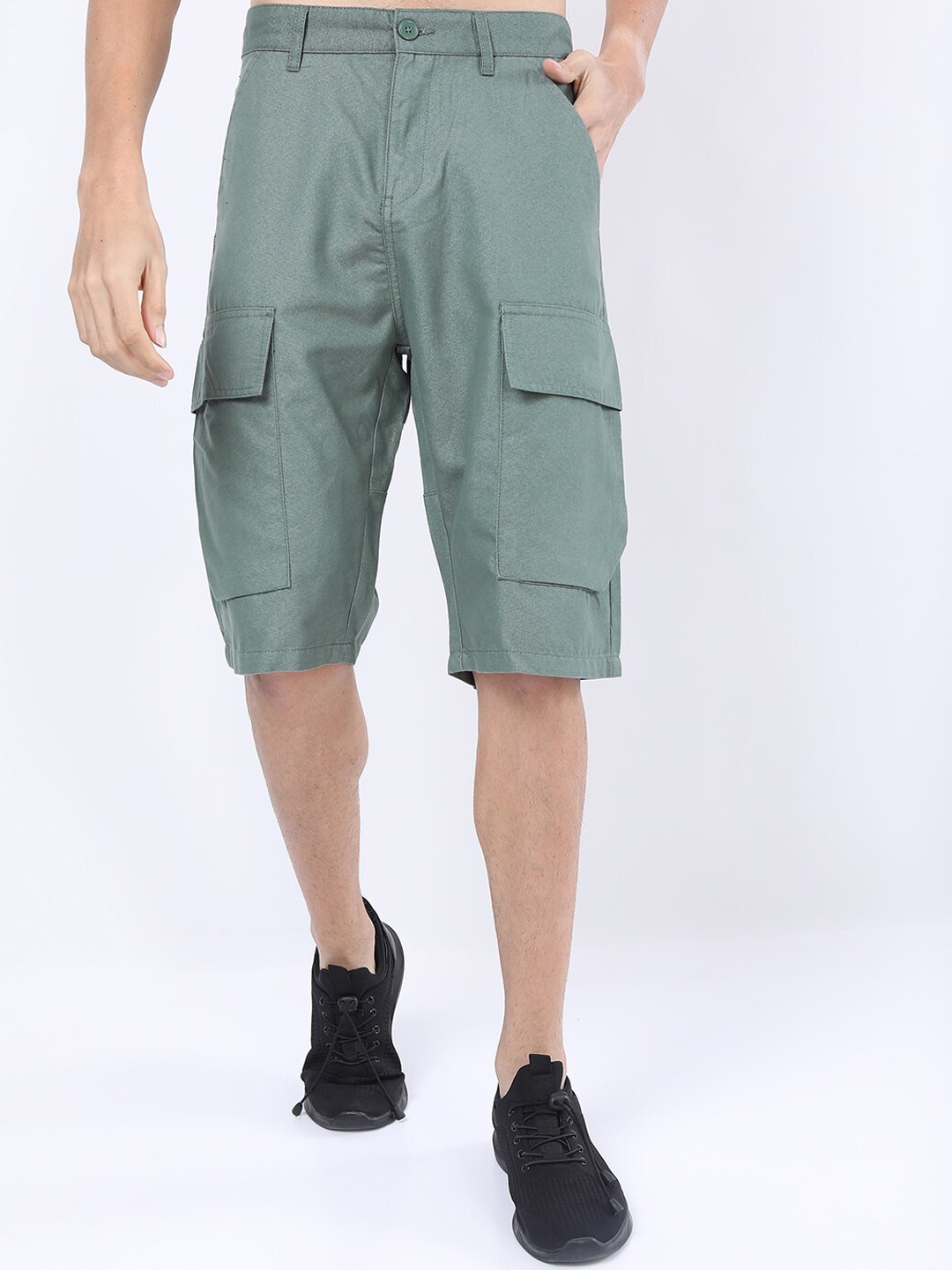 

KETCH Men Green Cargo Shorts