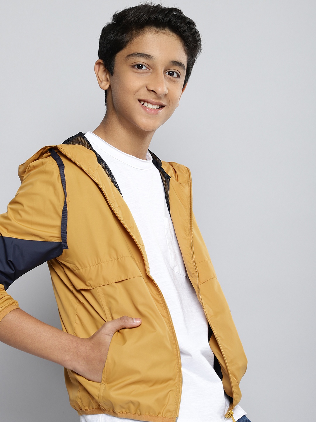 

M&H Juniors Boys Mustard Yellow Solid Tailored Jacket