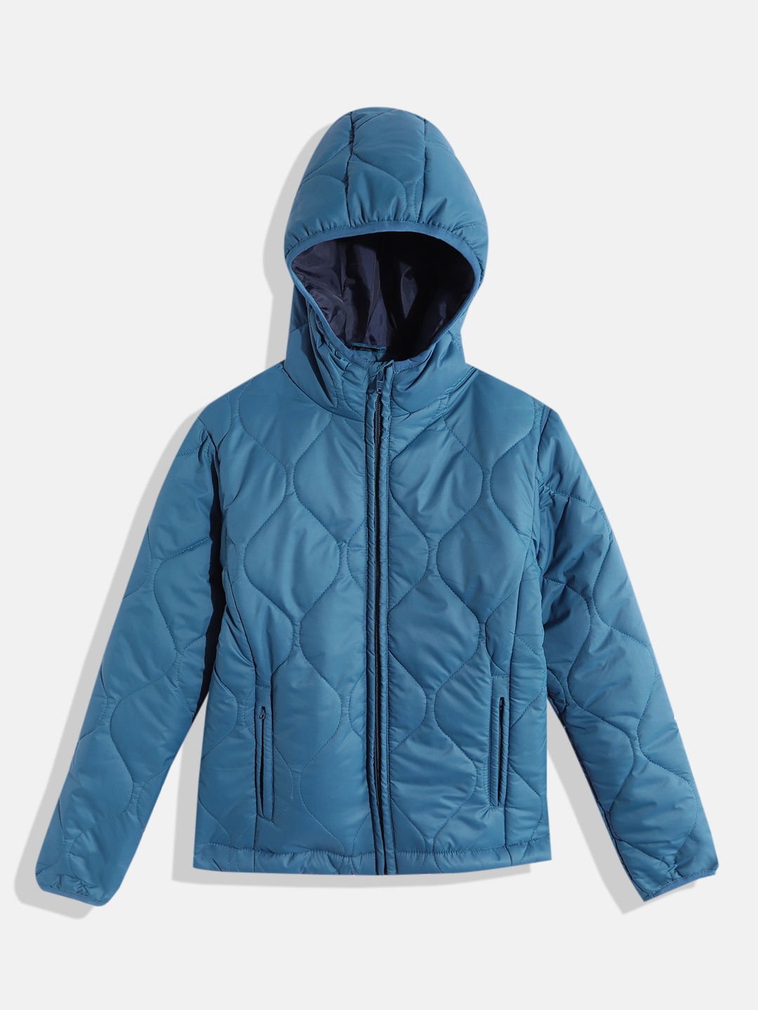 

M&H Juniors Girls Solid Padded Jacket, Blue