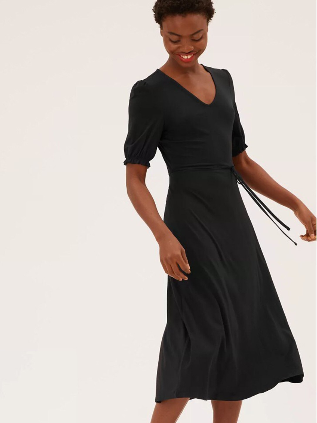 

Marks & Spencer Women Black Jersey Midi Dress