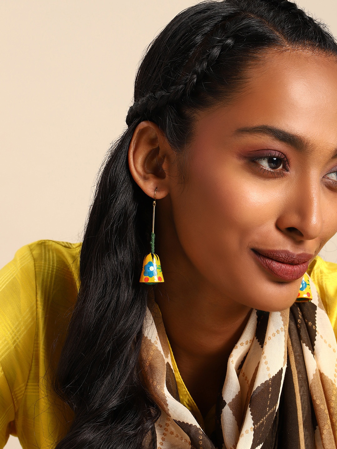 

Taavi Dome Shaped Drop Earrings, Yellow