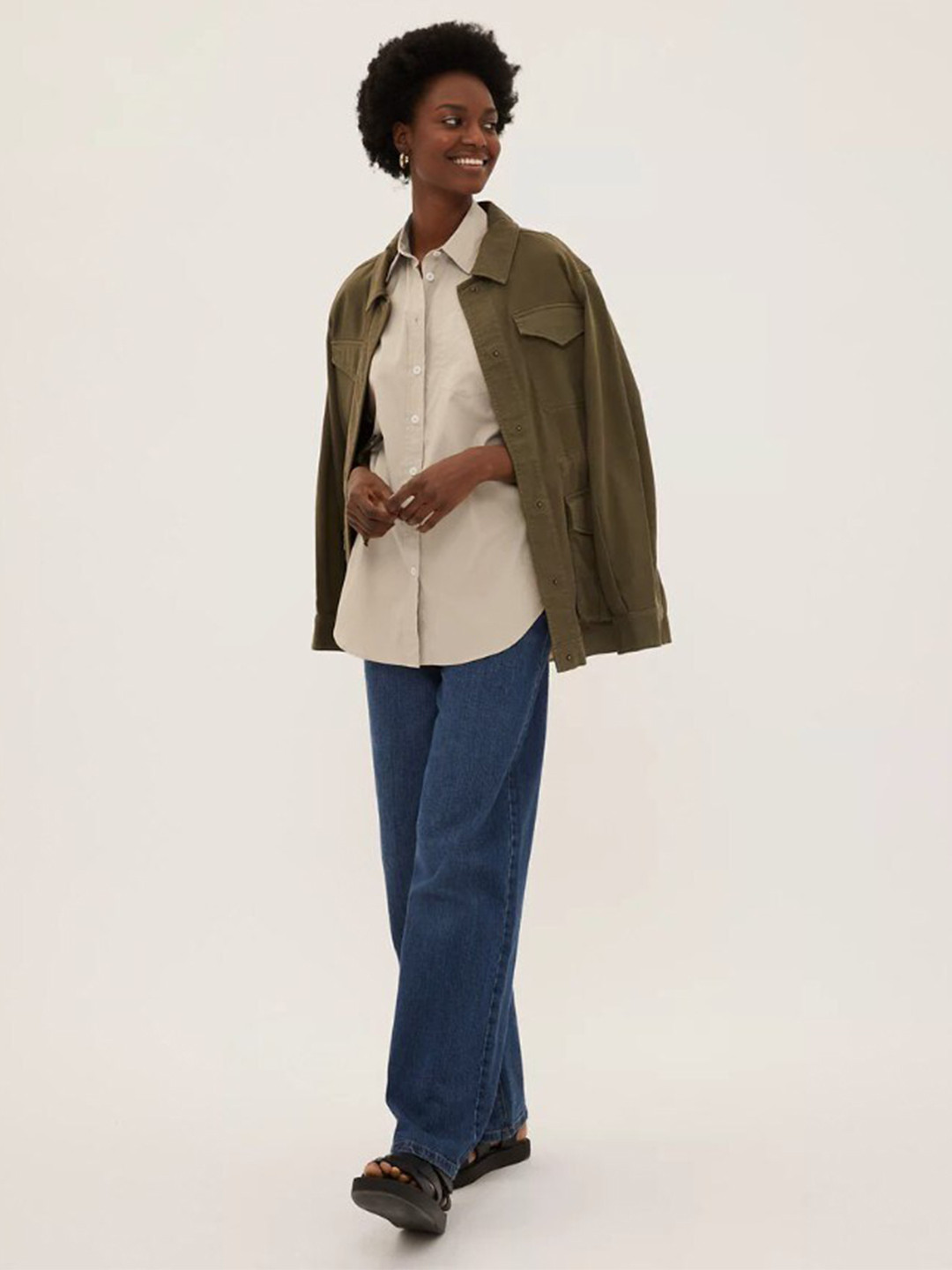 

Marks & Spencer Women Beige Casual Shirt