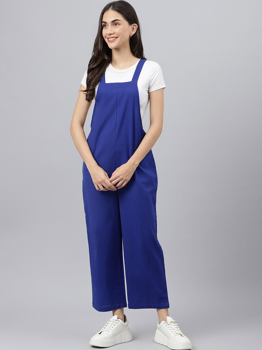 

DEEBACO Blue Culotte Jumpsuit