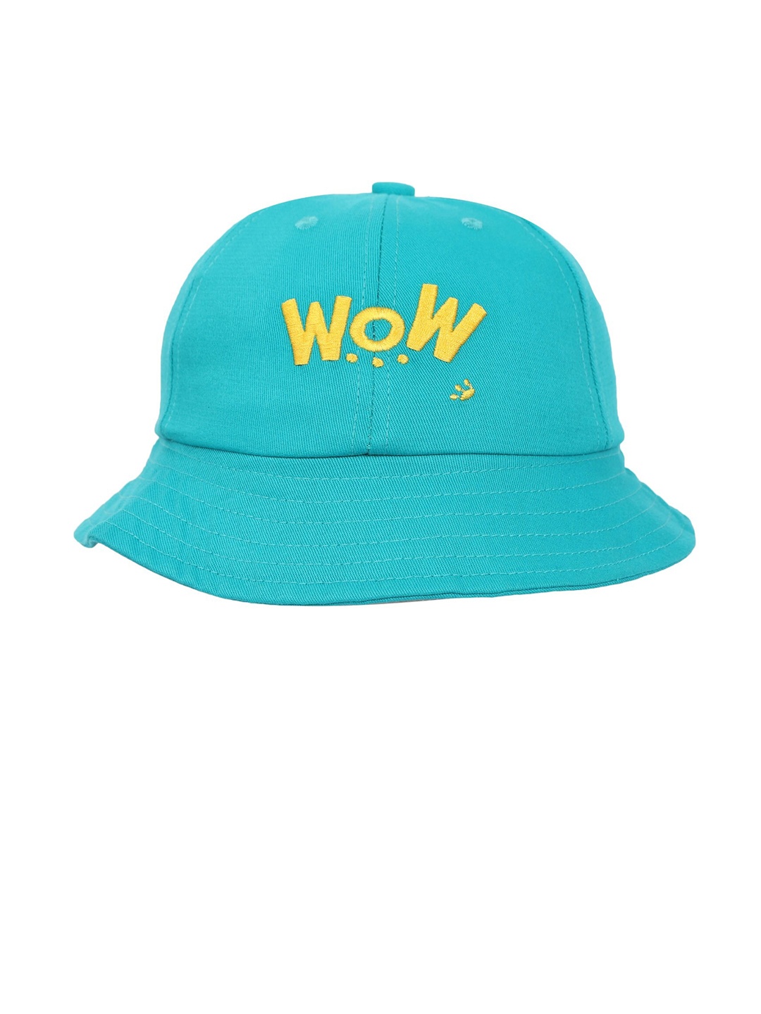 

FabSeasons Unisex Kids Teal Green & Yellow Visor Cap