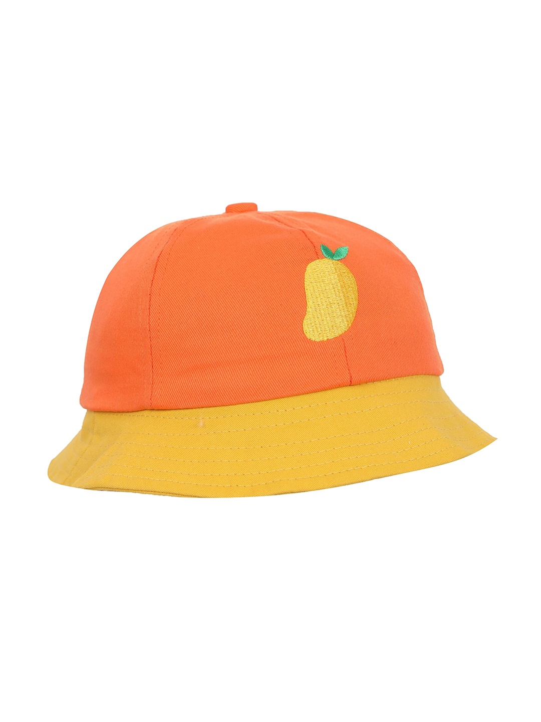 

FabSeasons Kids Orange & Yellow Cotton Bucket Hat