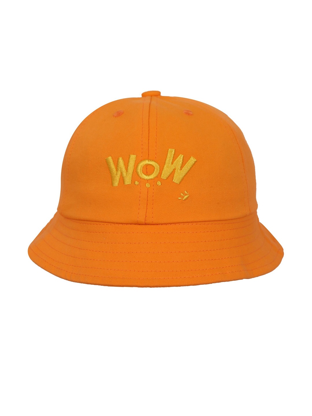 

FabSeasons Unisex Kids Orange & Mustard Embroidered Visor Cap