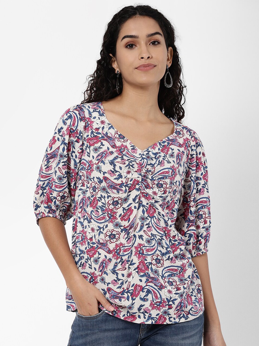 

R&B Pink Floral Print Top