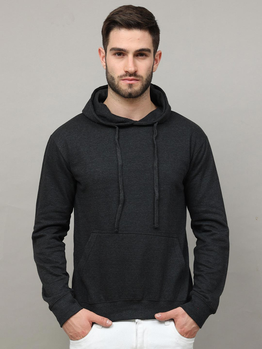 

Jolie robe Women Charcoal Hooded Sweatshirt