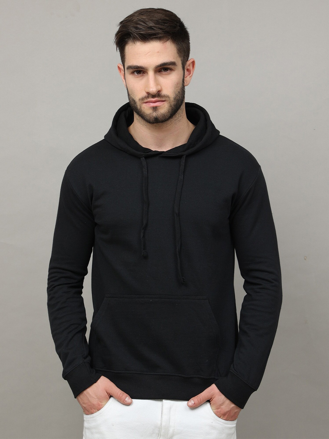 

Jolie robe men's Black hooded Sweatshirt