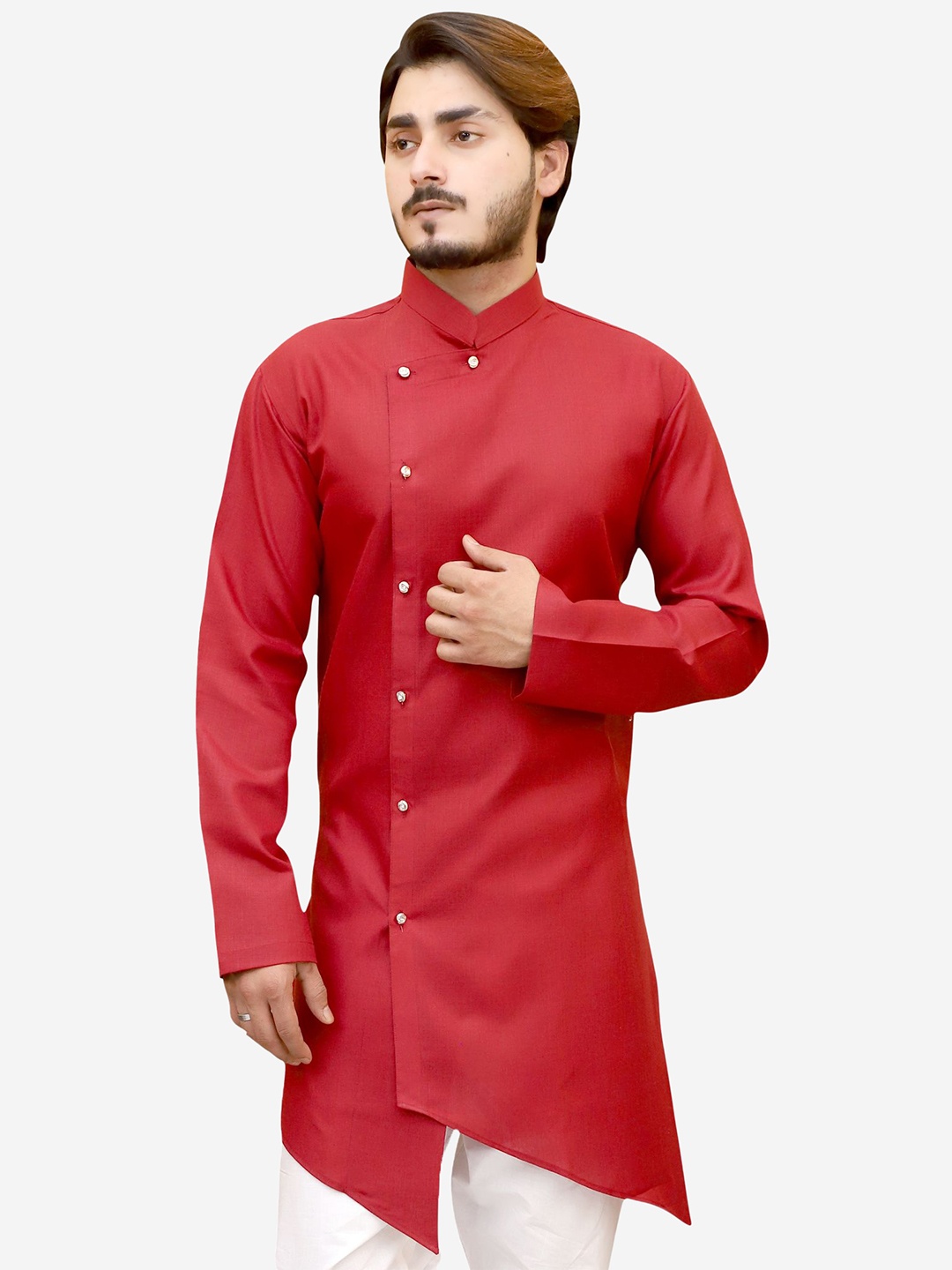 

Tibra Collection Men Maroon Kurta