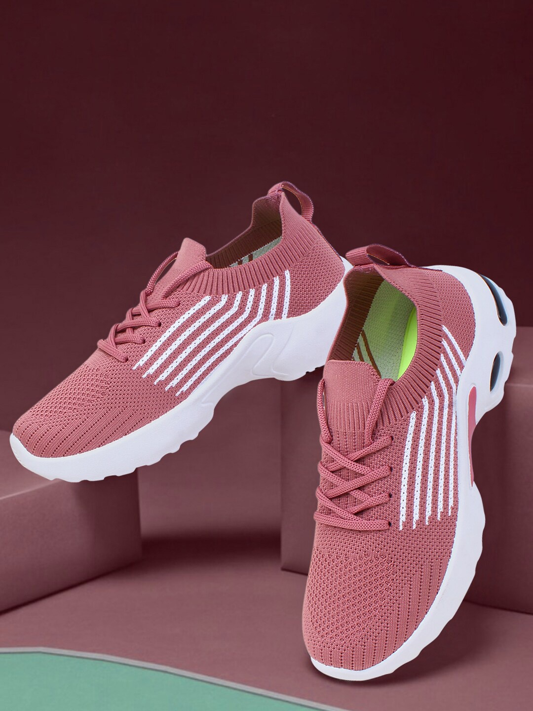 

Champs Women Pink Mesh Running Non-Marking Shoes
