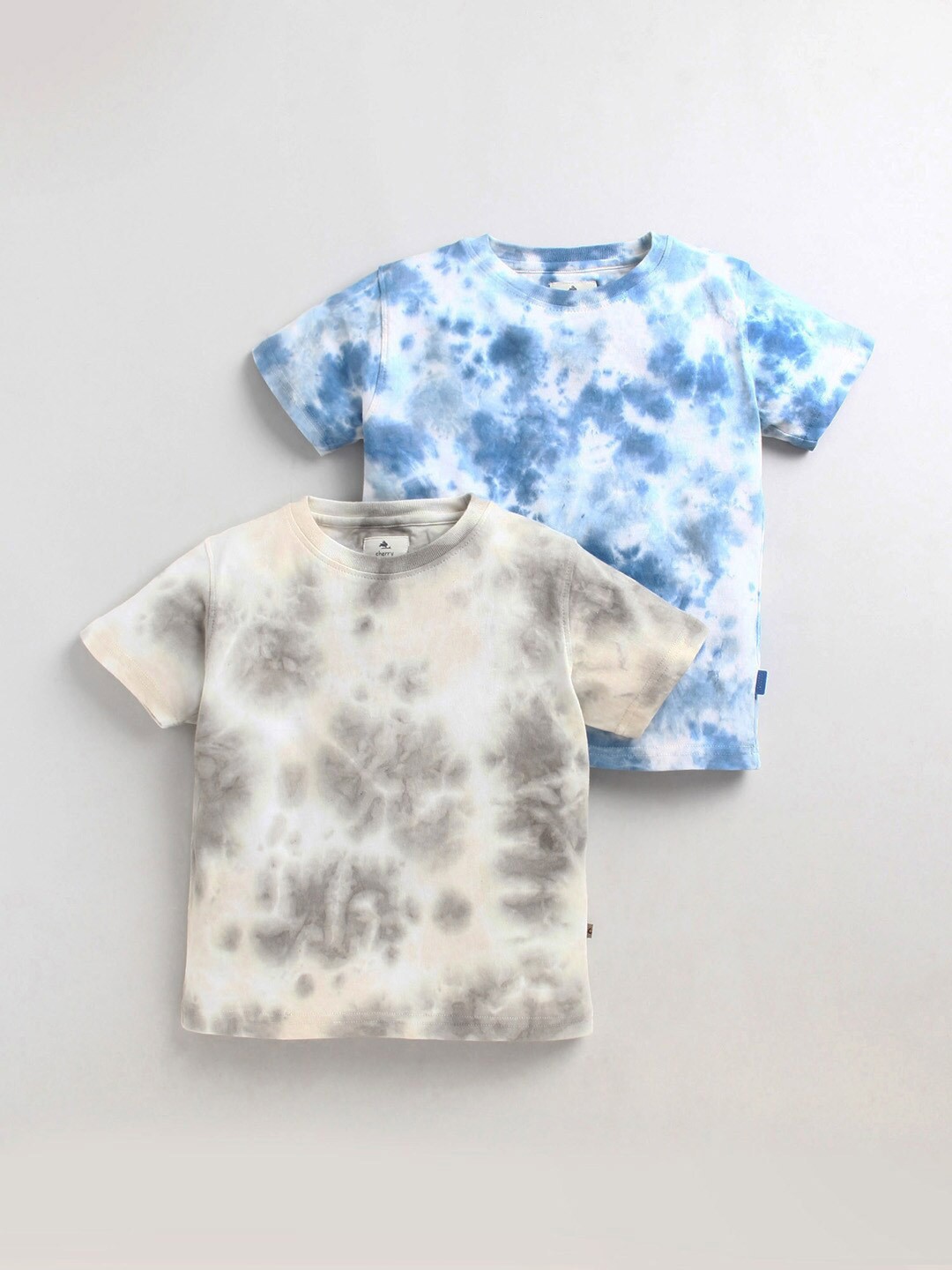 

Cherry Crumble Boys White & Blue Pack Of 2 Tie and Dye T-shirt