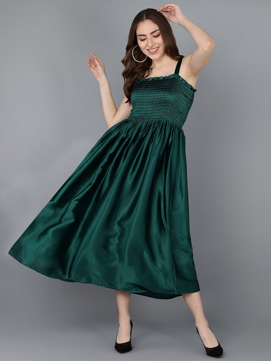 

ZNX Clothing Green Midi Dress