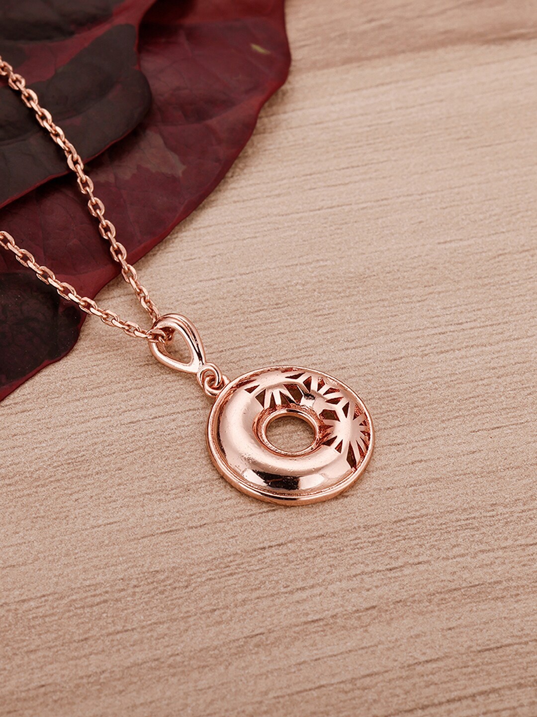 

GIVA Rose Gold-Plated & Donut Shaped Pendant With Chain