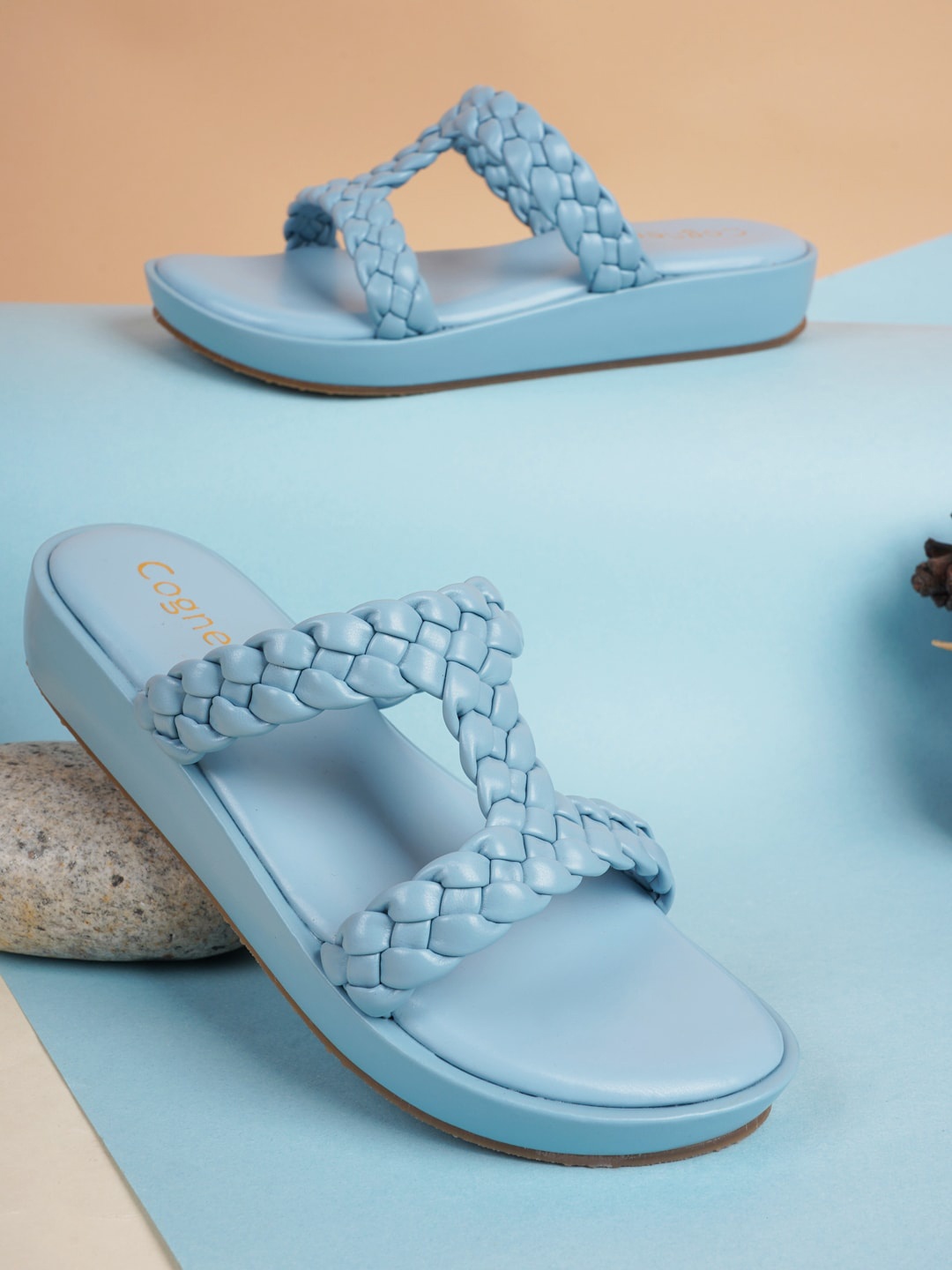 

Cogner Blue Platform Heels