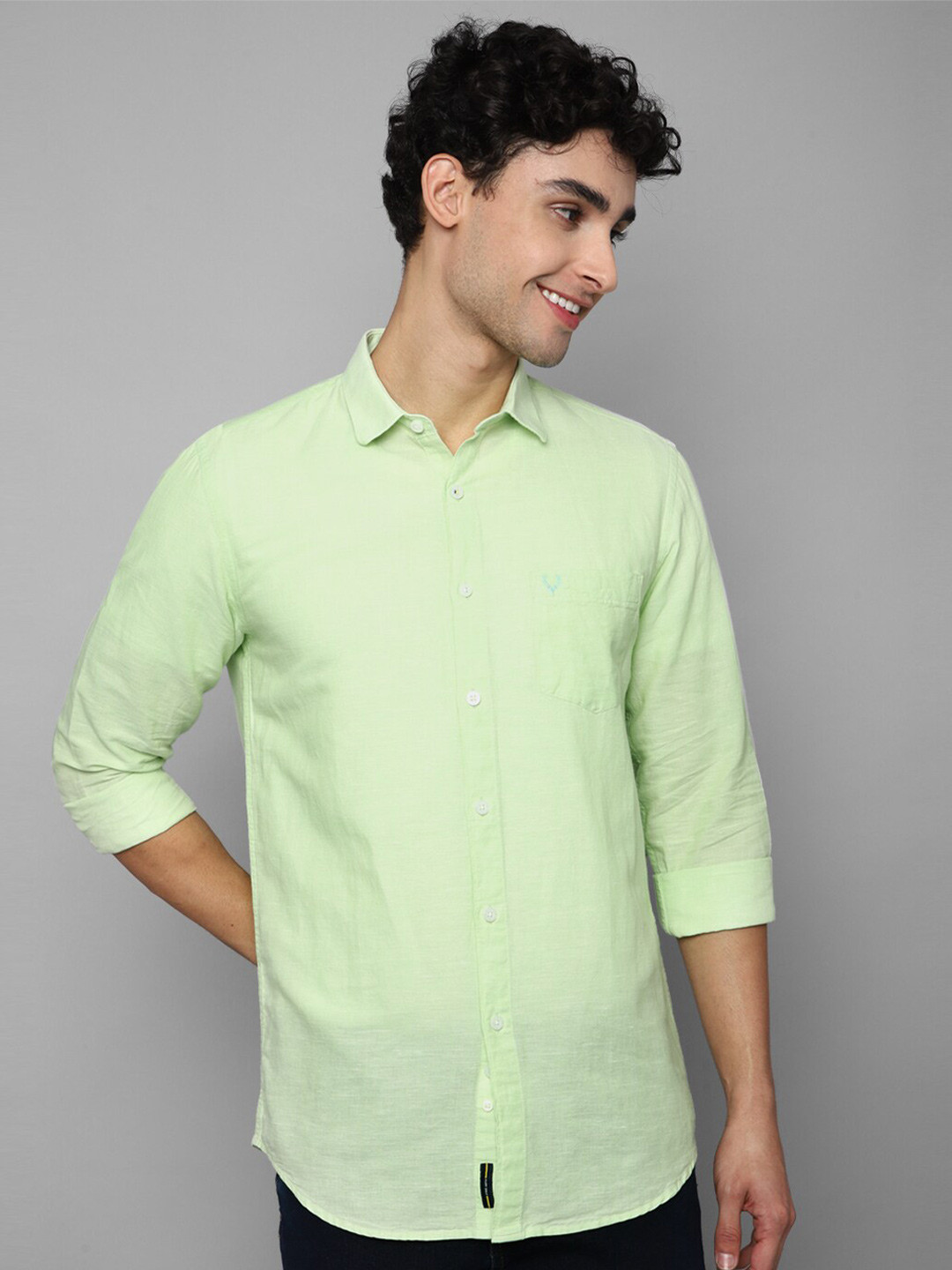 

Allen Solly Men Green Slim Fit Casual Shirt