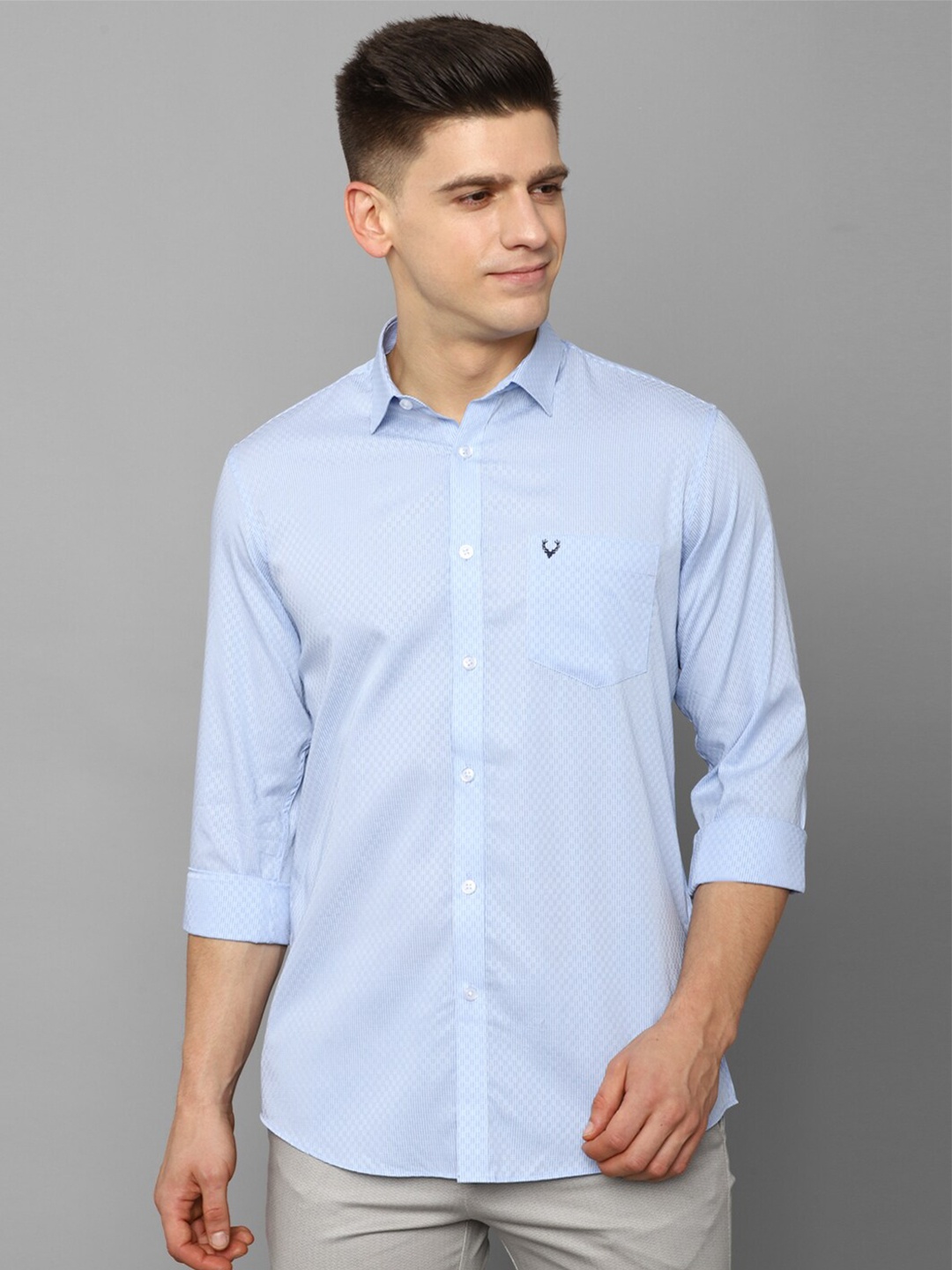 

Allen Solly Men Blue Slim Fit Printed Casual Shirt