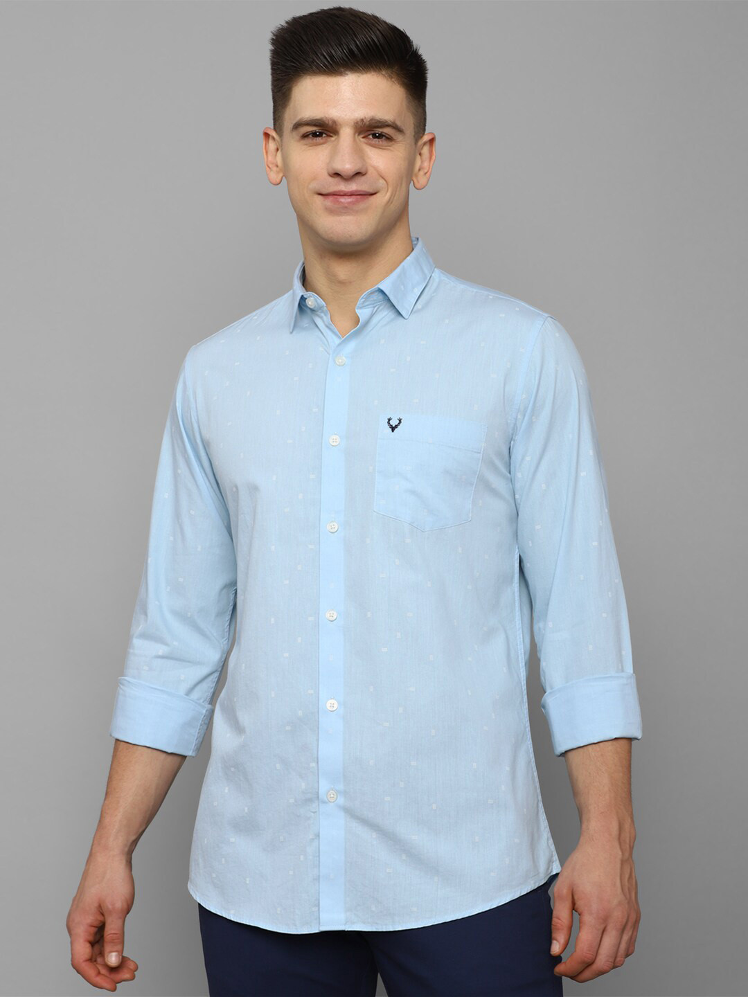 

Allen Solly Men Blue Slim Fit Casual Shirt