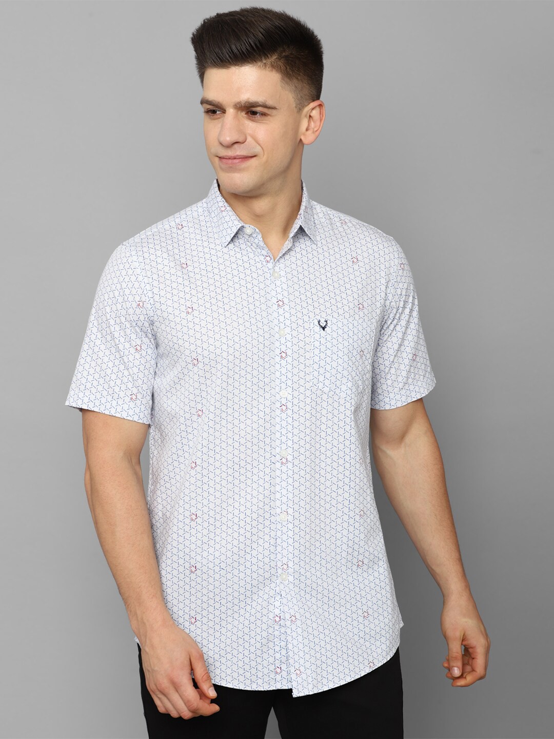 

Allen Solly Men White Slim Fit Printed Casual Shirt