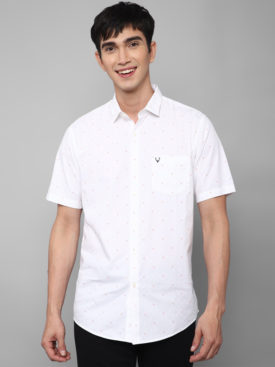 

Allen Solly Men White Slim Fit Printed Casual Shirt