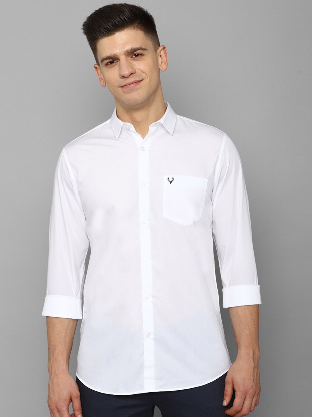 

Allen Solly Men White Slim Fit Casual Shirt