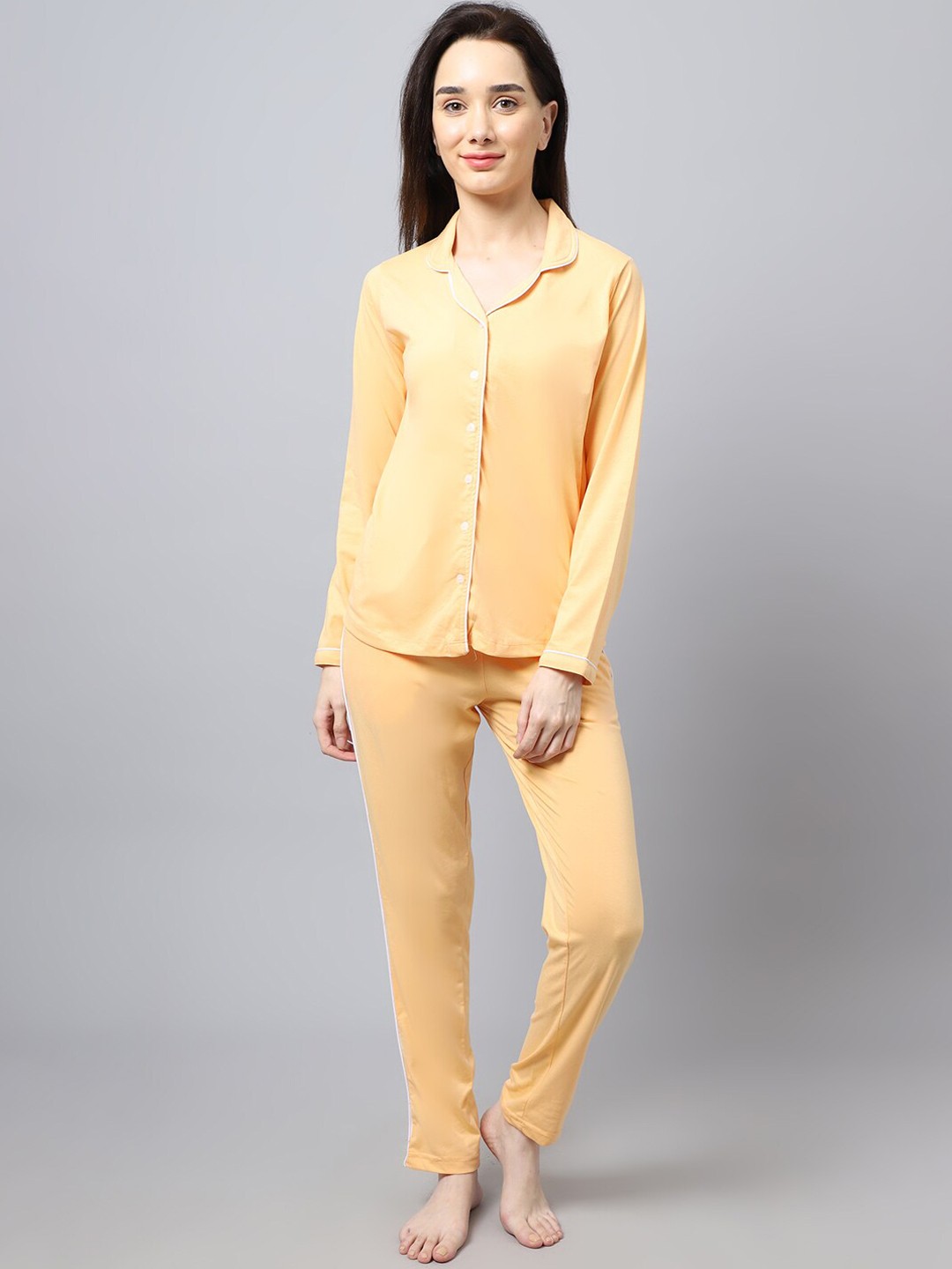 

ANTI CULTURE Women Yellow Night suit