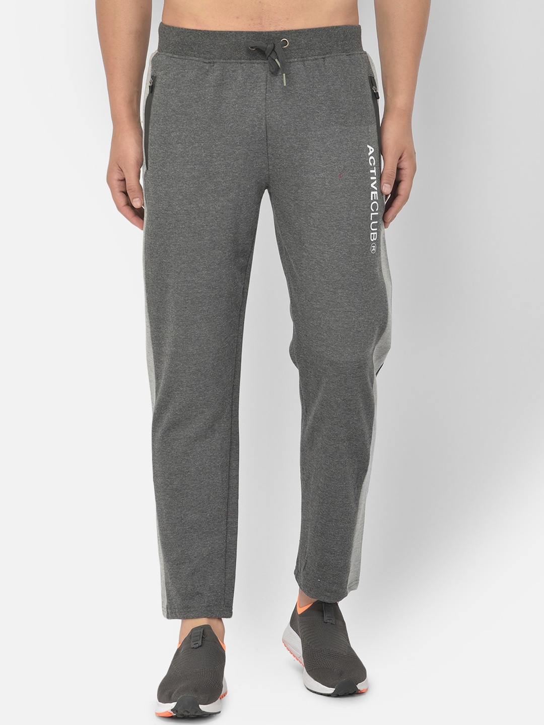 

COBB Men Grey Solid Slim-Fit Track Pants