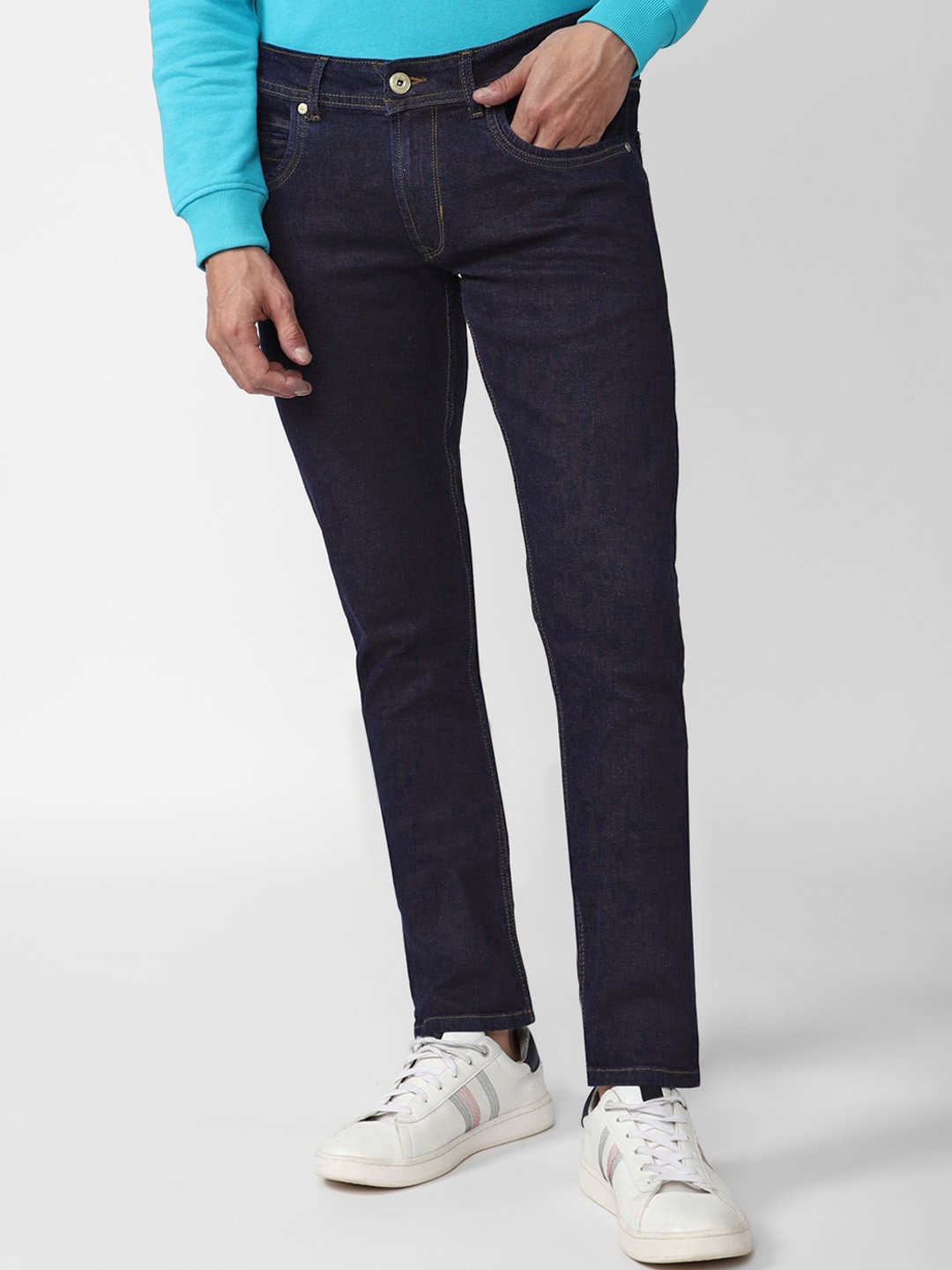 

Peter England Casuals Men Navy Blue Skinny Fit Jeans
