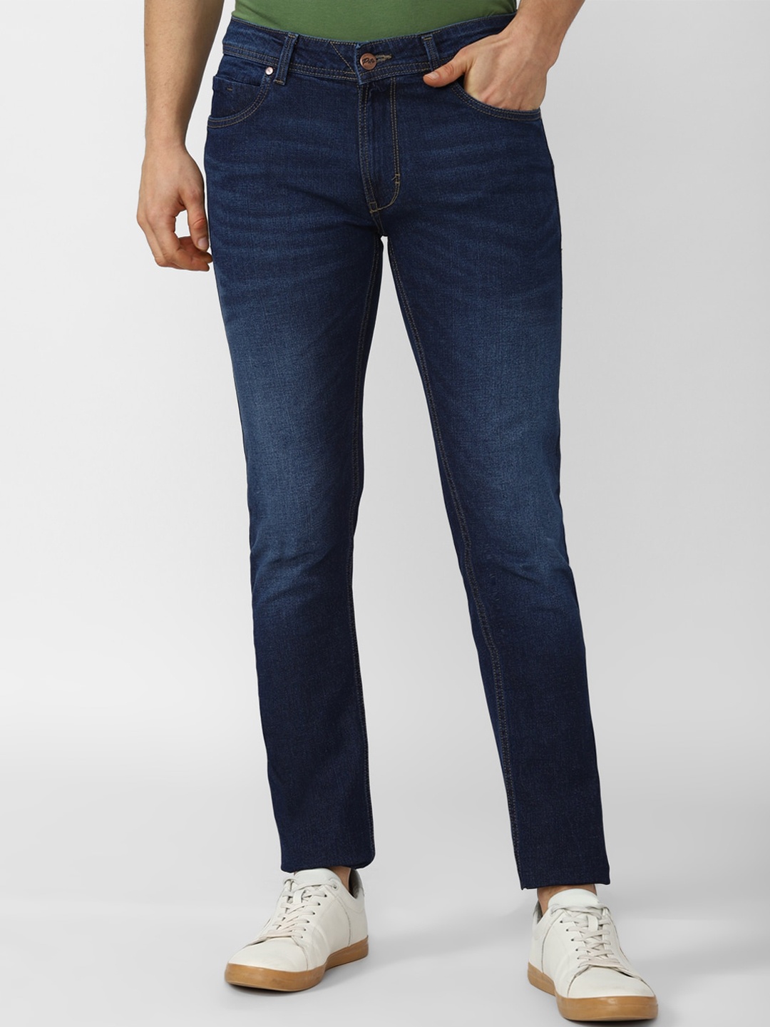 

Peter England Casuals Men Navy Blue Skinny Fit Light Fade Jeans